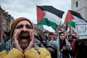 Pro Palestine Rally In Warsaw, Poland