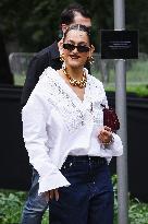 Celebrity Arrivals At Gucci Fashion Show During The Milan Women's Fashion Week Spring/Summer 2025 In Milan