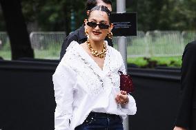 Celebrity Arrivals At Gucci Fashion Show During The Milan Women's Fashion Week Spring/Summer 2025 In Milan