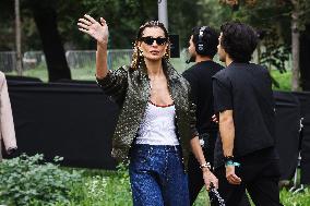 Celebrity Arrivals At Gucci Fashion Show During The Milan Women's Fashion Week Spring/Summer 2025 In Milan