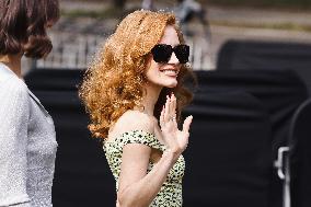 Celebrity Arrivals At Gucci Fashion Show During The Milan Women's Fashion Week Spring/Summer 2025 In Milan