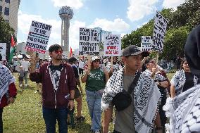 Demonstration In Solidarity With Palestine After One Year Of Israeli Military Invasion