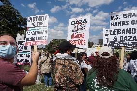 Demonstration In Solidarity With Palestine After One Year Of Israeli Military Invasion