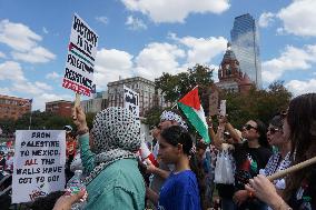 Demonstration In Solidarity With Palestine After One Year Of Israeli Military Invasion