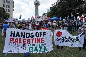 Demonstration In Solidarity With Palestine After One Year Of Israeli Military Invasion