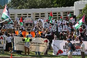 Demonstration In Solidarity With Palestine After One Year Of Israeli Military Invasion