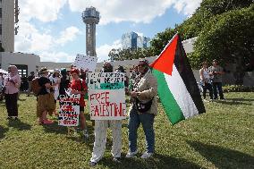 Demonstration In Solidarity With Palestine After One Year Of Israeli Military Invasion