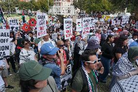 Demonstration In Solidarity With Palestine After One Year Of Israeli Military Invasion