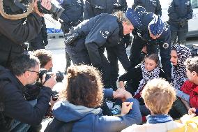 Greta Thunberg at Blockade In Central Brussels Against Fossil Fuel Subsidies