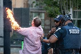 Pro-Gaza protester attempts self-immolation outside White House - DC