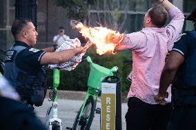 Pro-Gaza protester attempts self-immolation outside White House - DC