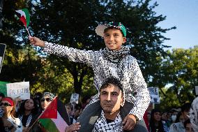 Pro-Palestinian Protest Marks 1St Year Of Gaza War Outside White House - DC