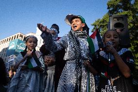 Pro-Palestinian Protest Marks 1St Year Of Gaza War Outside White House - DC