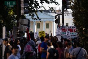 Pro-Palestinian Protest Marks 1St Year Of Gaza War Outside White House - DC