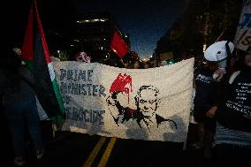 Pro-Palestinian Protest Marks 1St Year Of Gaza War Outside White House - DC