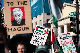 Pro-Palestinian Protest Marks 1St Year Of Gaza War Outside White House - DC