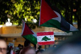 Pro-Palestinian Protest Marks 1St Year Of Gaza War Outside White House - DC