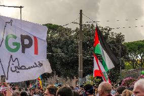 Pro-Palestinian Protest Marks 1st Year Of Gaza War - Rome