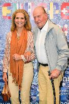 King Juan Carlos and Infanta Elena at the Xacobeo Trophy award ceremony