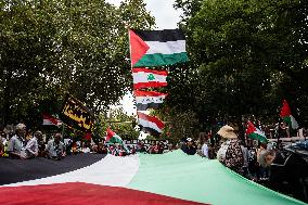 Pro-Palestinian Protest Marks 1st Year Of Gaza War  - Madrid