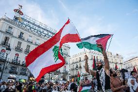 Pro-Palestinian Protest Marks 1st Year Of Gaza War  - Madrid