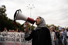 Pro-Palestinian Protest Marks 1st Year Of Gaza War  - Madrid