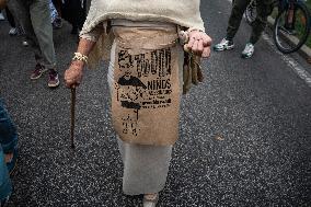 Pro-Palestinian Protest Marks 1st Year Of Gaza War  - Madrid