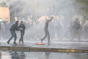 Police Clashes With Protesters At Pro-Palestine March - Rome