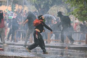 Police Clashes With Protesters At Pro-Palestine March - Rome