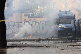 Police Clashes With Protesters At Pro-Palestine March - Rome