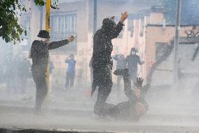 Police Clashes With Protesters At Pro-Palestine March - Rome