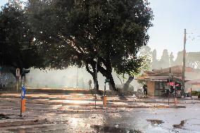 Police Clashes With Protesters At Pro-Palestine March - Rome