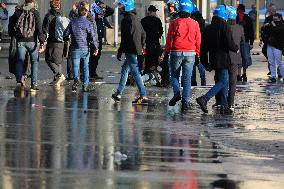 Police Clashes With Protesters At Pro-Palestine March - Rome