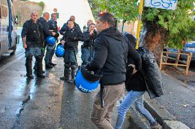 Police Clashes With Protesters At Pro-Palestine March - Rome