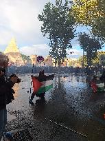 Police Clashes With Protesters At Pro-Palestine March - Rome