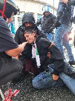 Police Clashes With Protesters At Pro-Palestine March - Rome