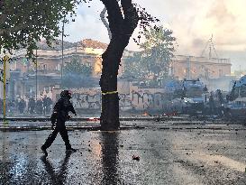 Police Clashes With Protesters At Pro-Palestine March - Rome