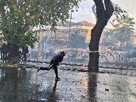 Police Clashes With Protesters At Pro-Palestine March - Rome