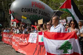 Demonstration In Support Of Palestine And Liban - Madrid