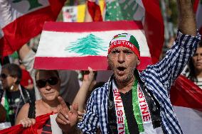 Demonstration In Support Of Palestine And Liban - Madrid