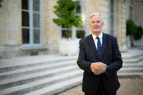 Exclusive - Michel Barnier At Hotel De Matignon - Paris