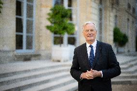 Exclusive - Michel Barnier At Hotel De Matignon - Paris