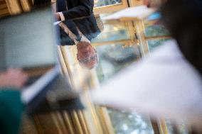 Exclusive - Michel Barnier At Hotel De Matignon - Paris