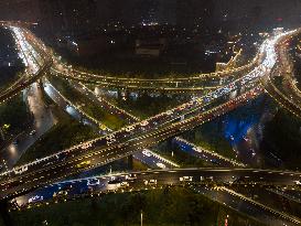 Vehicles Jam in Nanjing