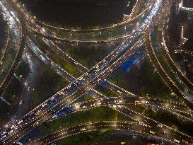 Vehicles Jam in Nanjing