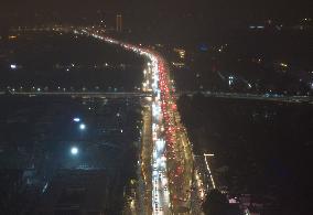 Vehicles Jam in Nanjing