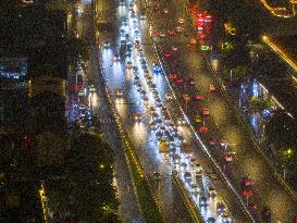 Vehicles Jam in Nanjing