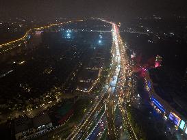 Vehicles Jam in Nanjing