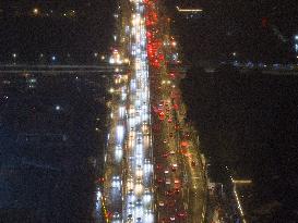 Vehicles Jam in Nanjing