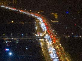 Vehicles Jam in Nanjing